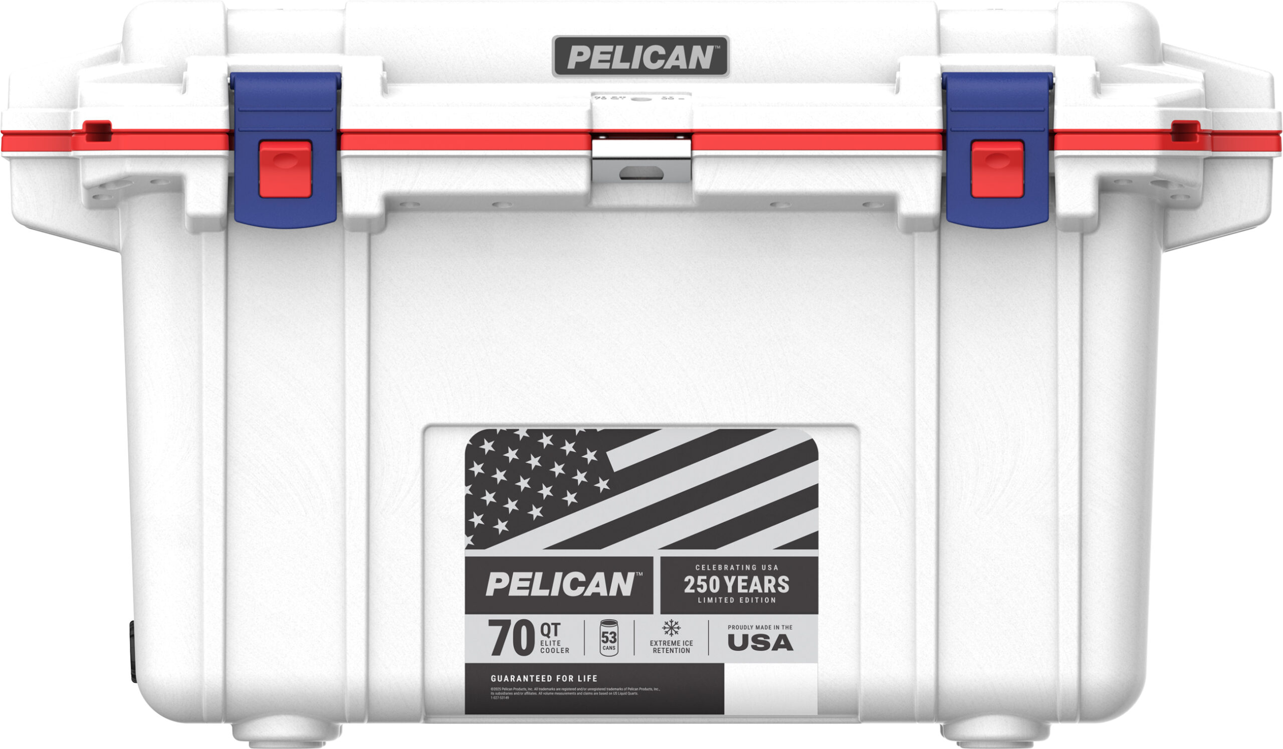 2025_PEL_Coolers_70Qt_Americana-BluLtch_Front_Mockup_med